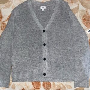 Old Navy Gray V-Neck Cardigan